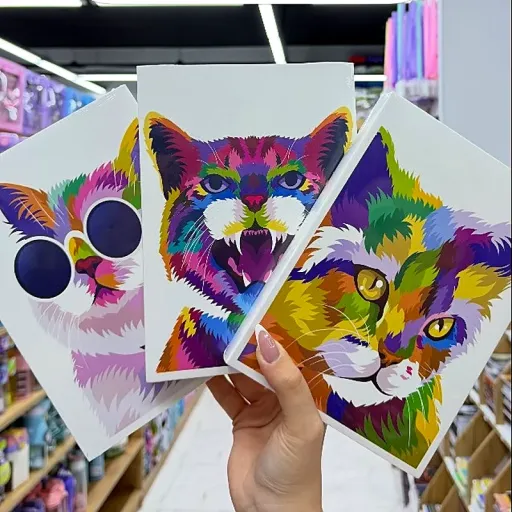 Rebus Colourful cats sketchbook